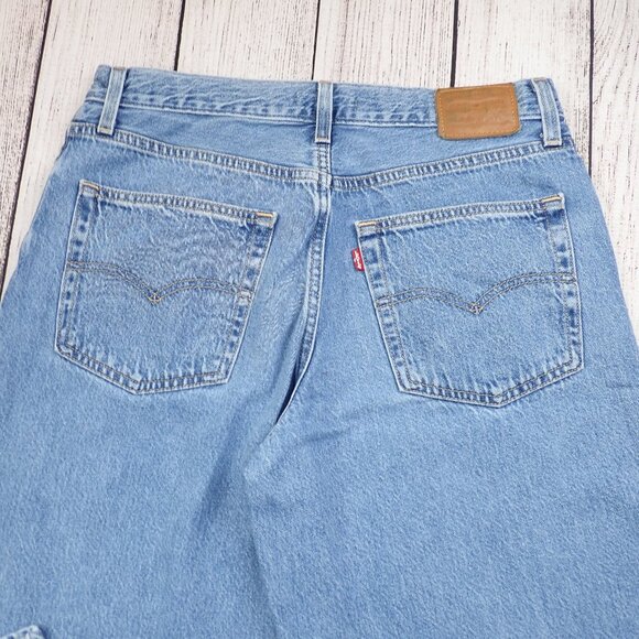 Levis Baggy Dad Jeans Womens 29 Blue Medium Wash Relaxed - Picture 5 of 8